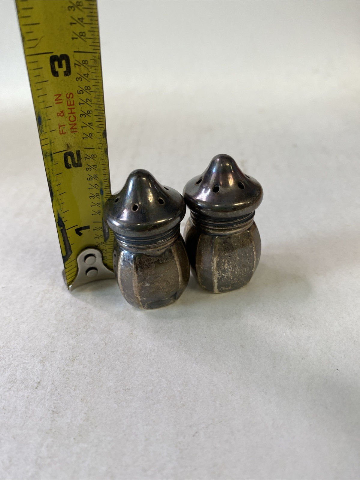 Vintage Sterling Silver Salt And Pepper Shaker set Signed V.L. (Vincent Lollo)