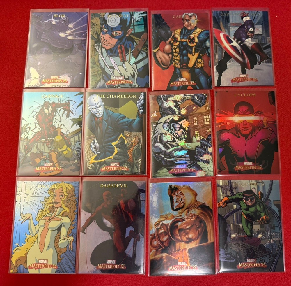 2007 MARVEL MASTERPIECES FOIL PARALLEL SET (1-90) NM CONDITION.