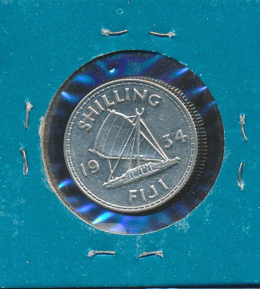 FIJI - 1934 - SILVER - SHIP - #3788