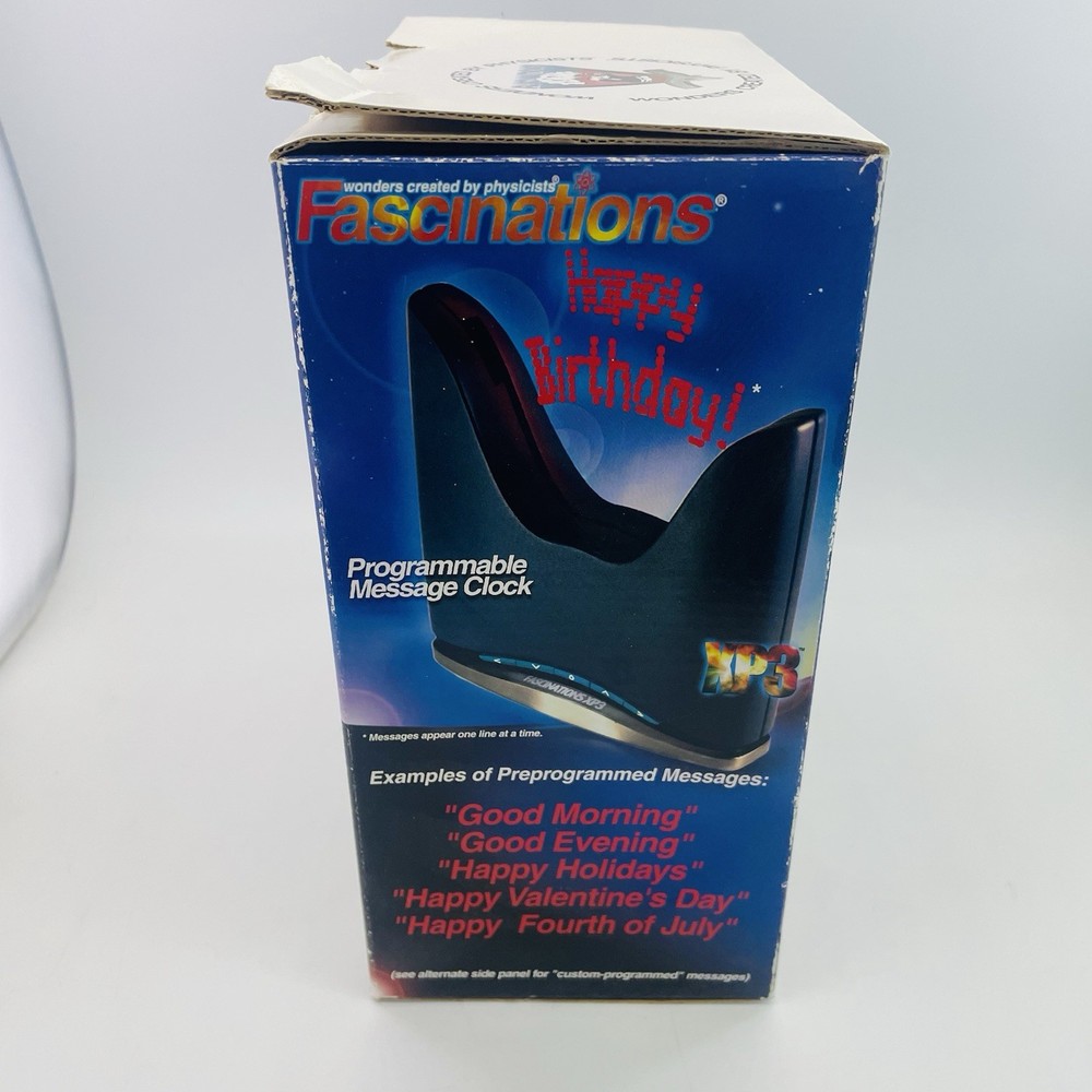 XP3 Programmable Floating Message Clock Fascinations Customizable Tested Works!