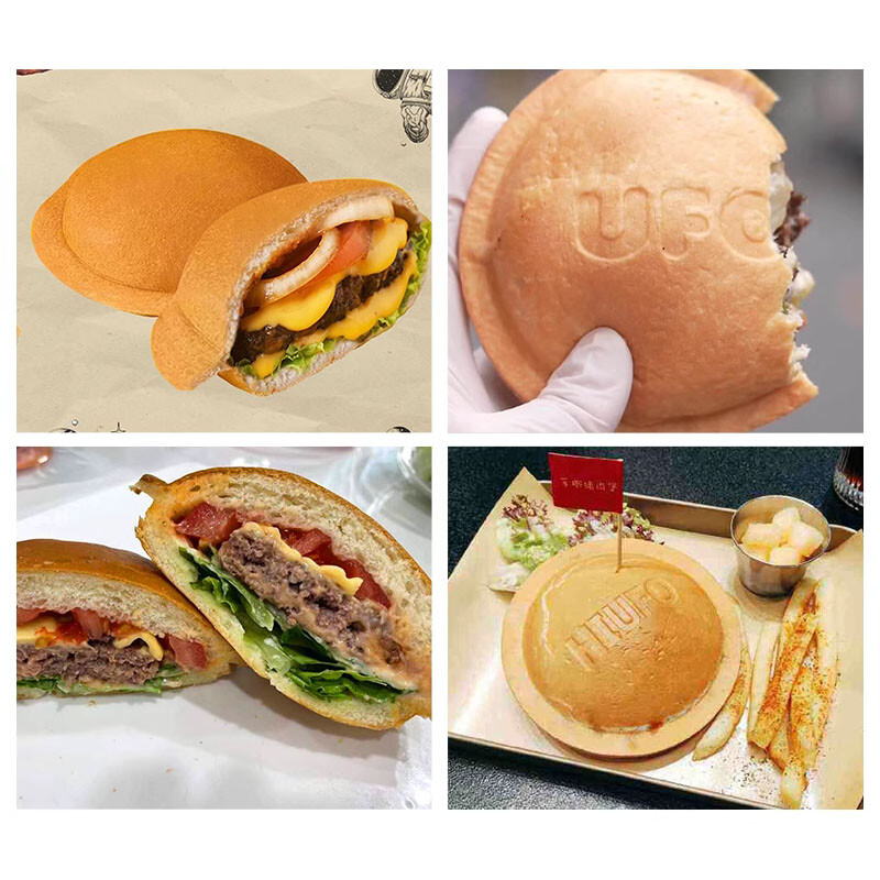 Electric Nonstick UFO Burger Maker Ice Cream Waffle Machine Panini Press Maker~