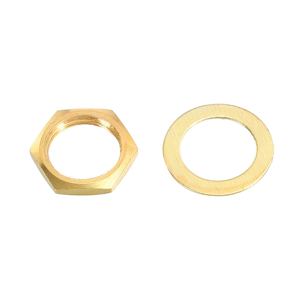 Guitar Nuts and Washers 3/8" Guitar Input Output Jack Socket Nuts Gold,5 Set