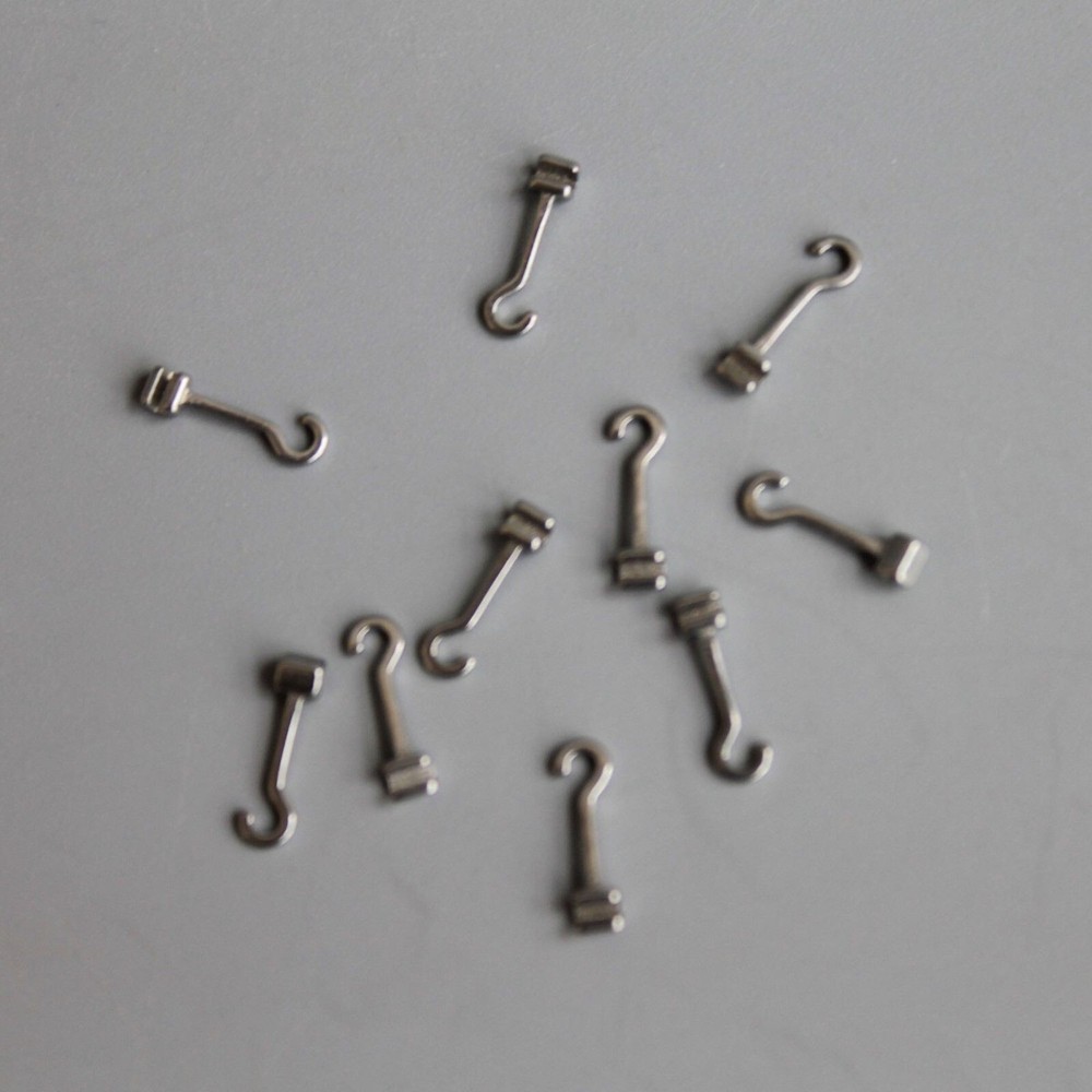 100 Pcs Dental Orthodontic Crimpable Curved Hook Question Hooks Left Sliding