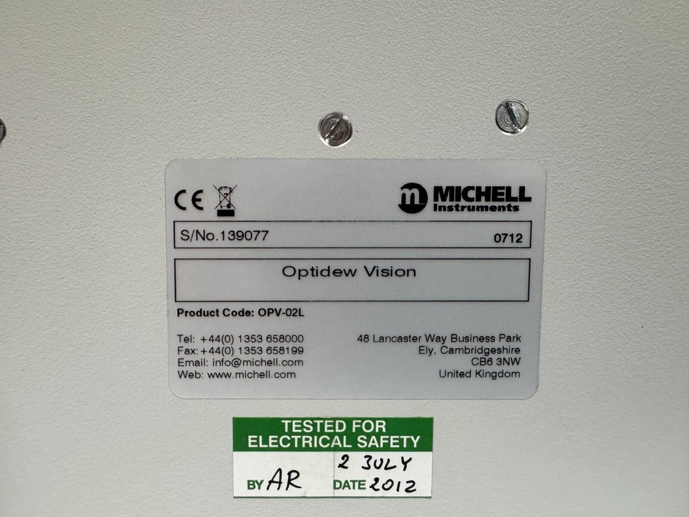 Michell Instruments OPV-02L Optidew Vision Precision Dewpointmeter