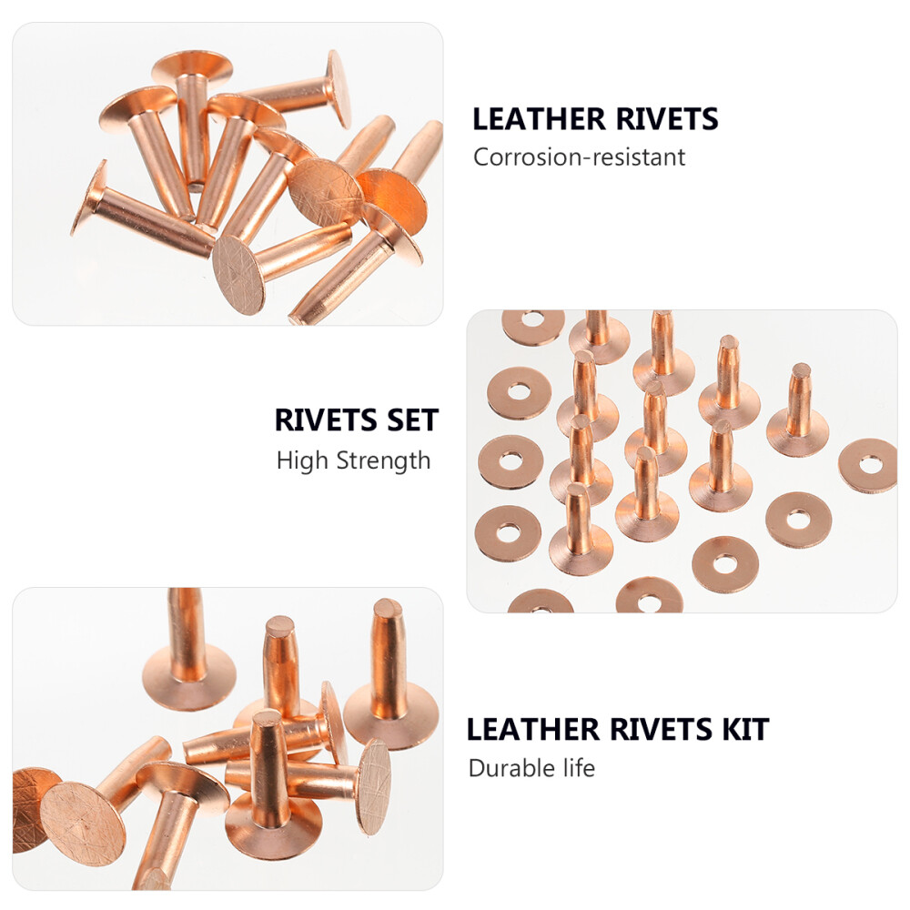 60 Sets Belts Diy Rivets Copper Rivet Fasteners Snaps Rivets Kit