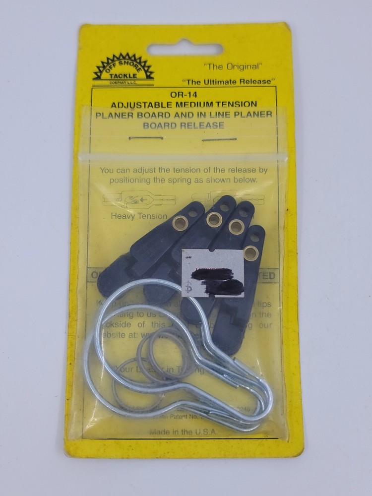Off Shore Tackle Adjustable Medium Planer Board Release W/ Quick Clip OR14 4Pcs