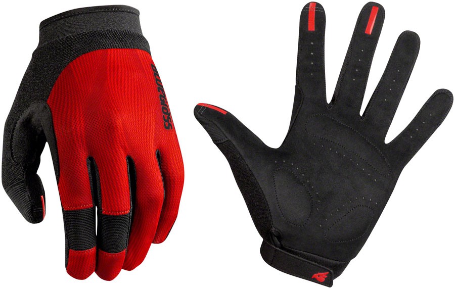 Bluegrass React Gloves Full Finger Cycling Gloves Small Red Breathable
