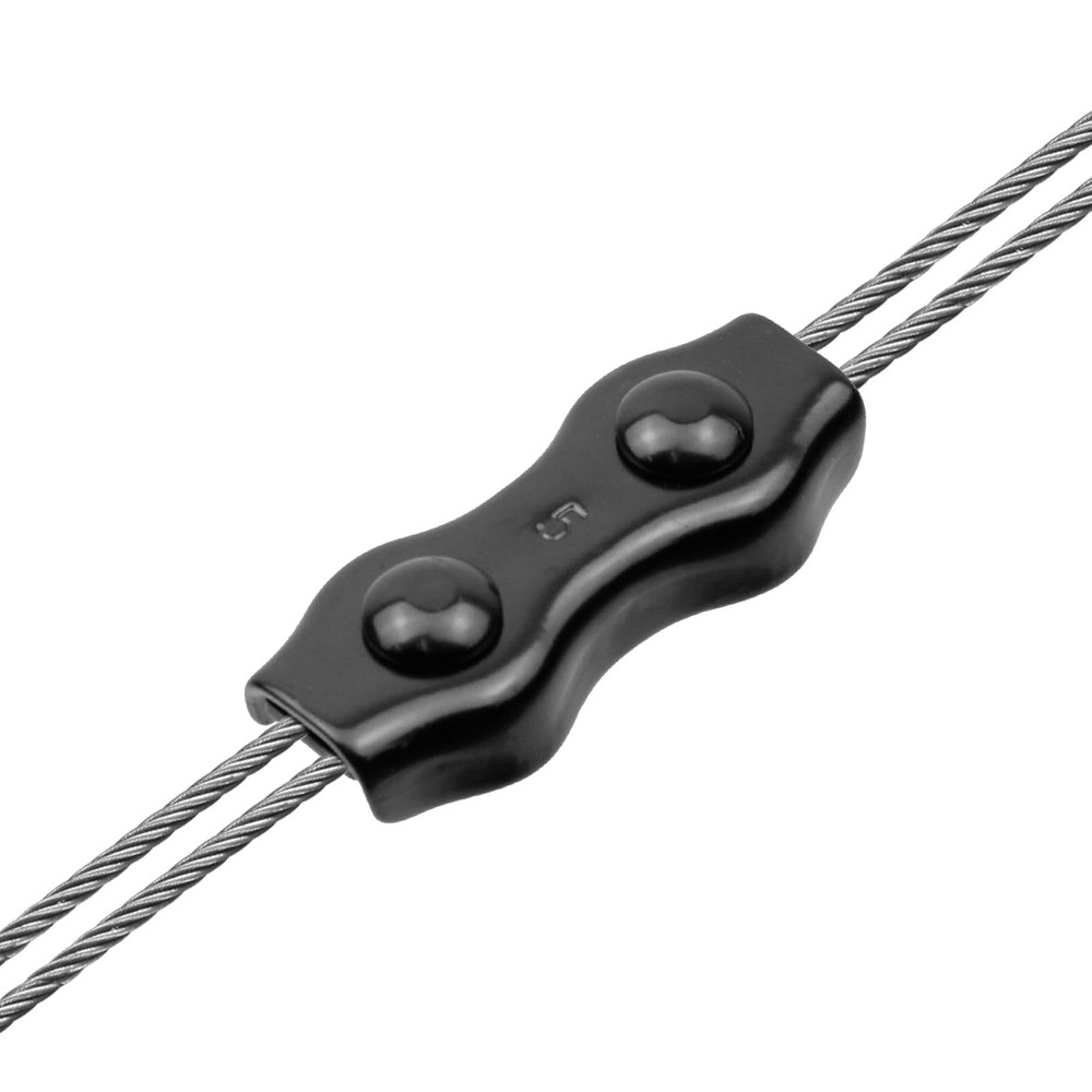 Duplex Wire Rope Clips12Pcs M5 Duplex Double Bolt Cable Clamp2-Post Wire Rope...
