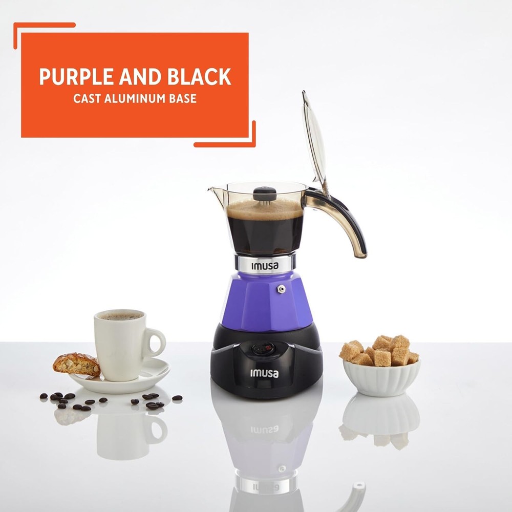 3/2cup Electric Espresso Maker Purple