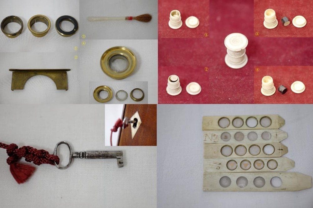 microscope antique collectible John Cuffe's compound microscope Maltese cross