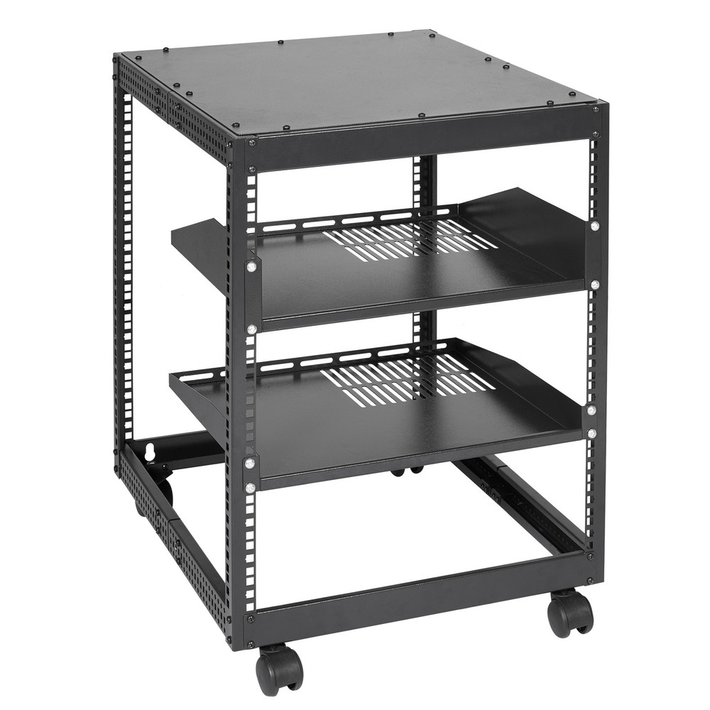 VEVOR 12U 4 Post Open Frame Server Rack Network Enclosure 23''-40'' Adjustable
