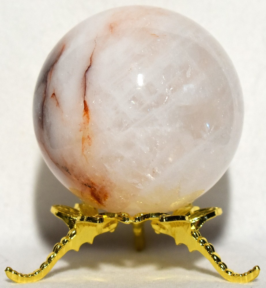 Beautiful Fire Quartz Sphere 2.53"/385 grams
