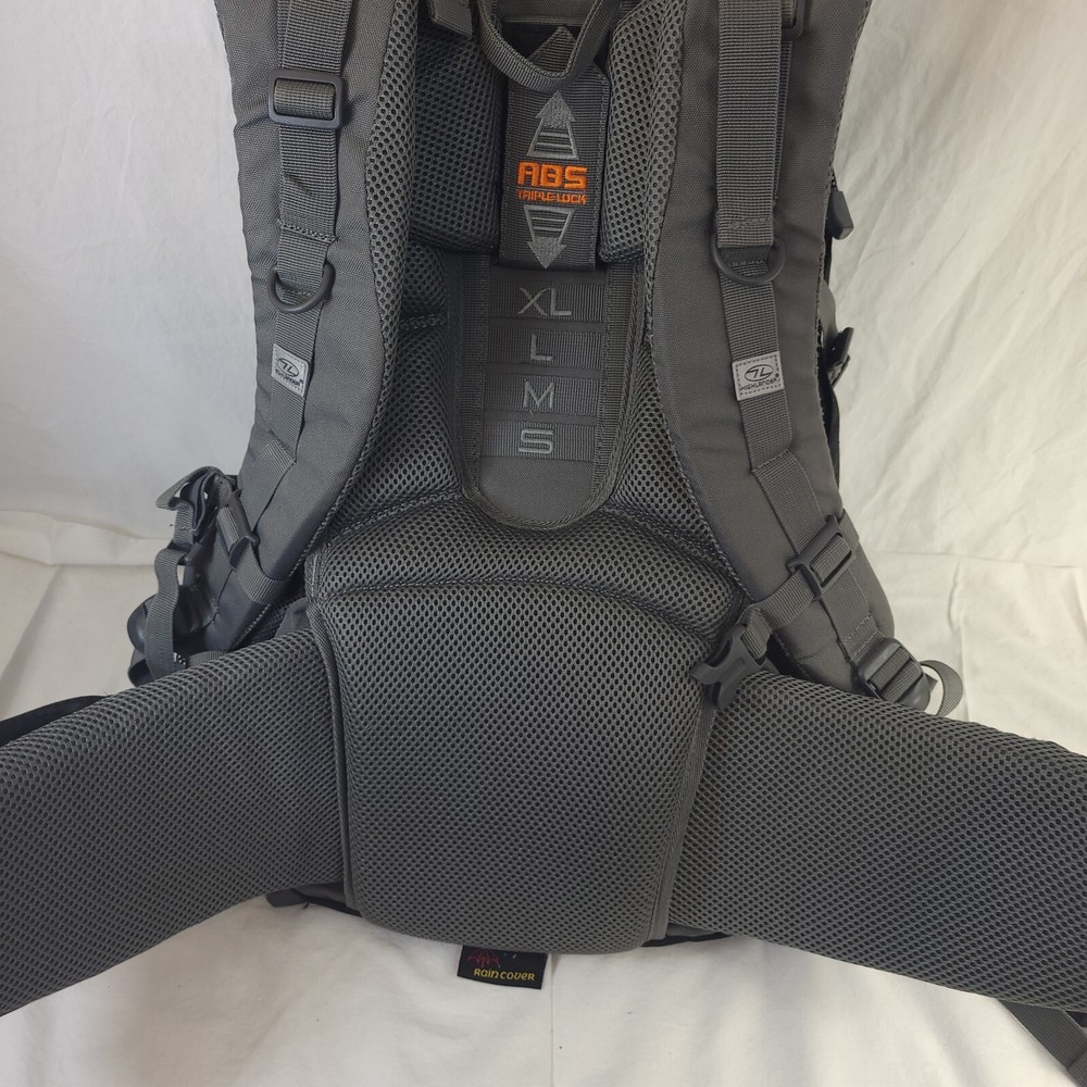Highlander Discovery 65L Backpack Rucksack Hiking Bag Adjustable, Rain Cover