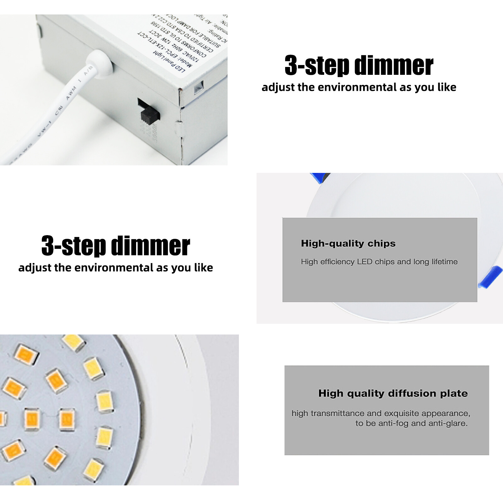 6/12/24/36/48 Pack 6 Inch LED Recessed Light with 3CCT- Canless Ultra Thin Wafer