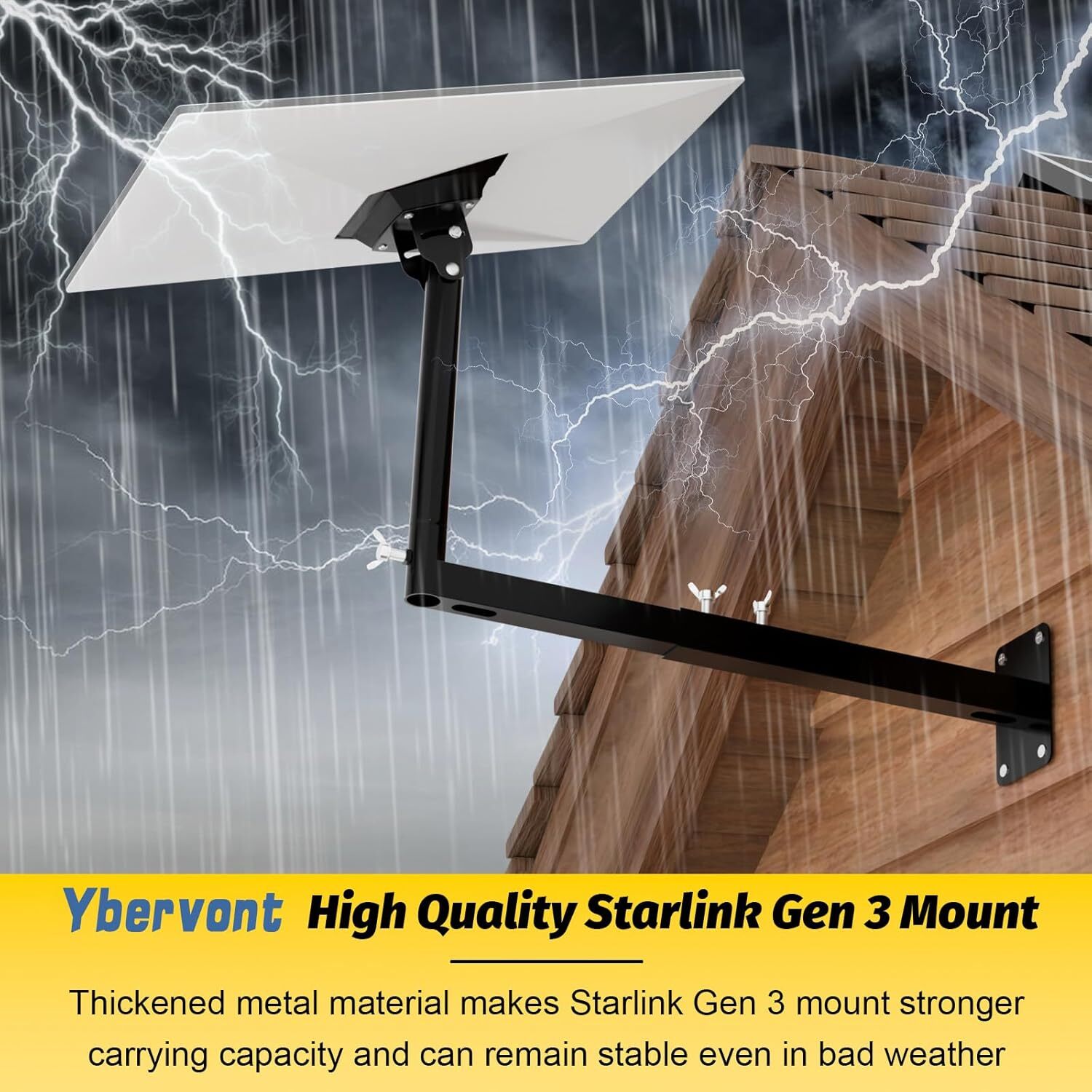 Starlink Gen 3 Mount , Extension-Type Heavy Duty Starlink Long Wall Mount