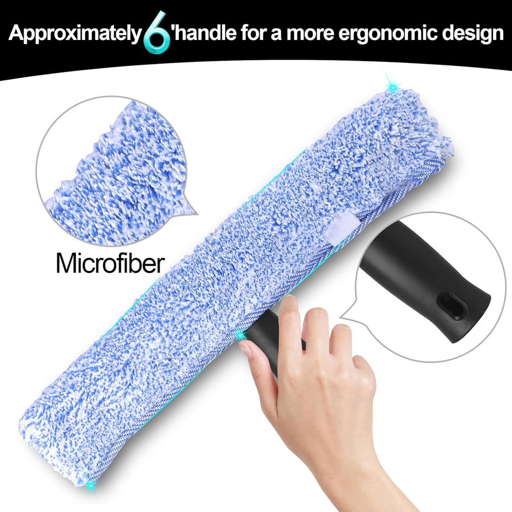 2Pack 14-Inch Multifunctional Rust Proof Window Cleaning Kit. Squeegee for Showe