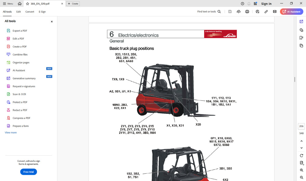 LINDE FORKLIFT Service Manuals on USB Flash Drive.