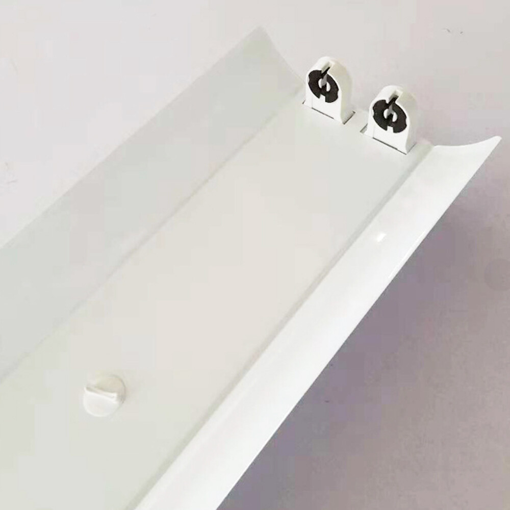 4ft T8 G13 LED Warehouse Store Commercial Light Fixture 2 Bulb Lamp Clear 6500k