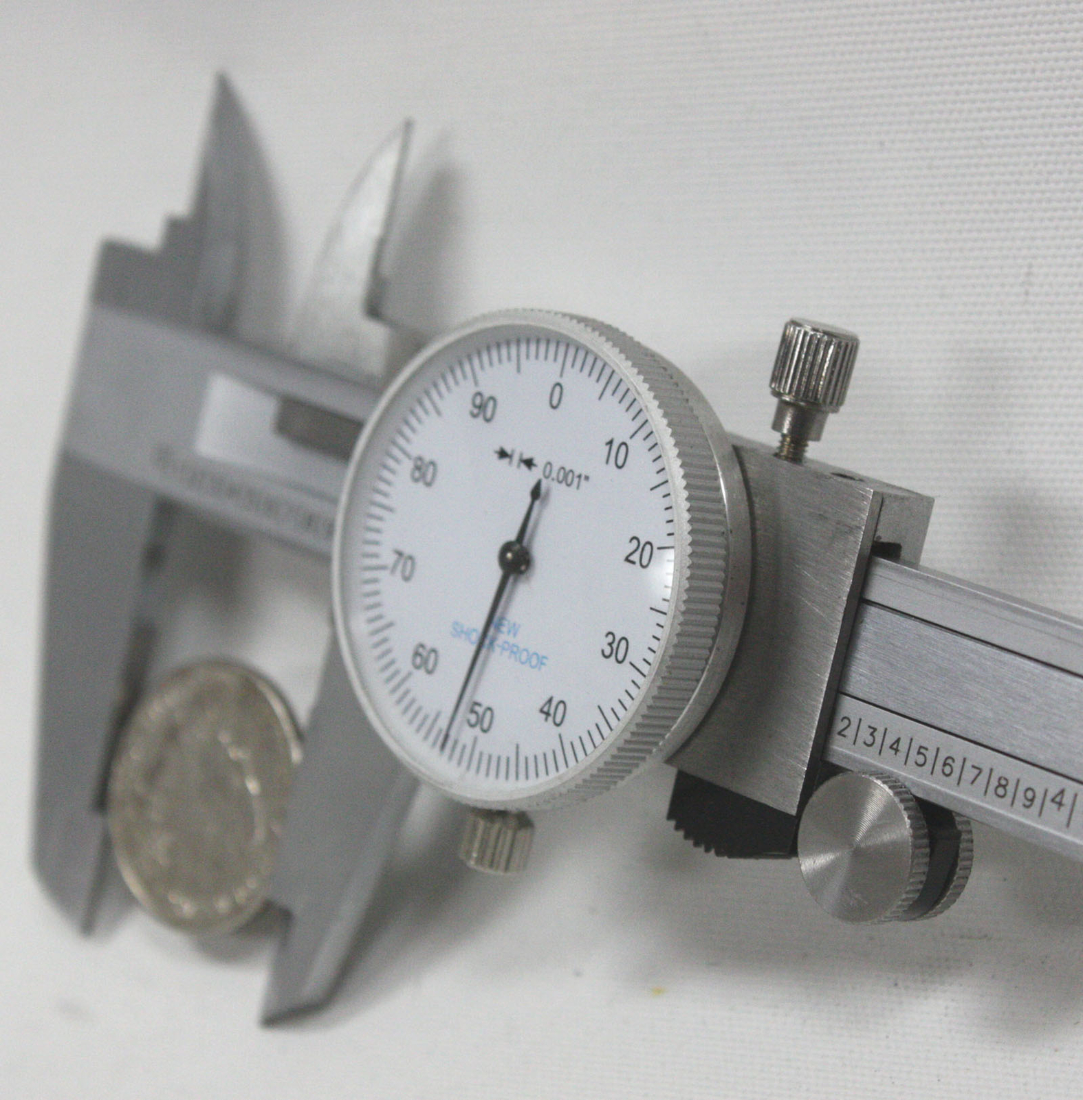 6" DIAL CALIPER STAINLESS STEEL SHOCKPROOF GAUGE .001" OF ONE INCH. FREE SHIP US