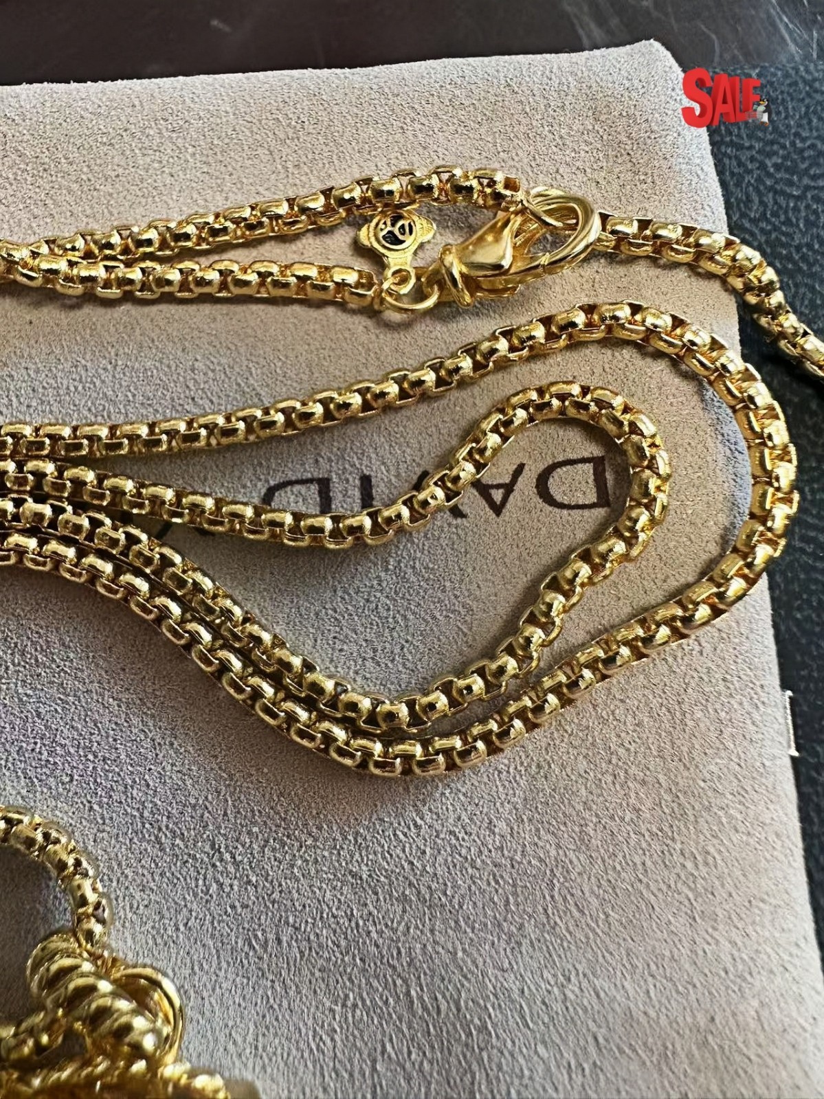 NEW/DAVlDYurmanSterling&GOLD Diam Lemon*Citrine 14mm Chatelaine