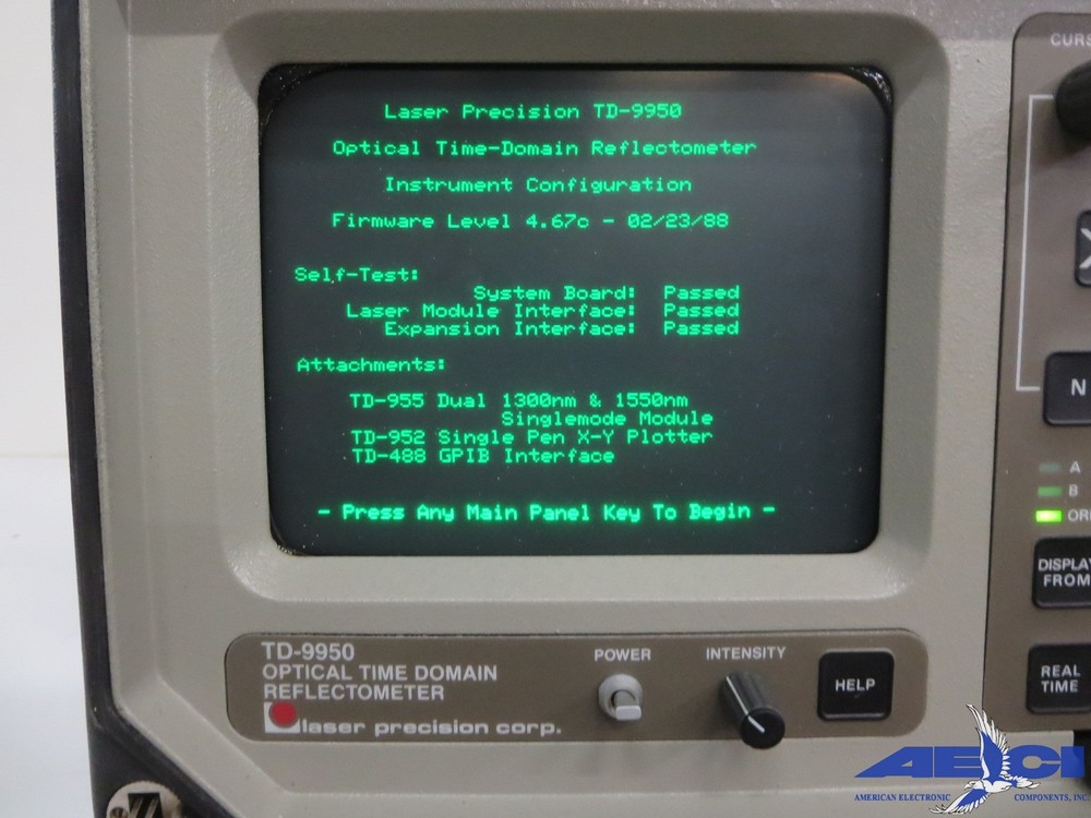 LASER PRECISION CORP TD9950 OPTICAL TIME DOMAIN REFLECTOMETER W/X-Y PLOTTER-6