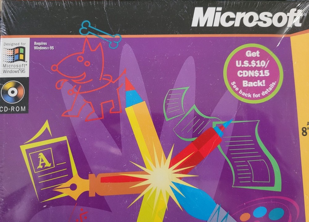 GENUINE Microsoft Creative Writer 2 0 Authentic NEW & SEALED Windows 95