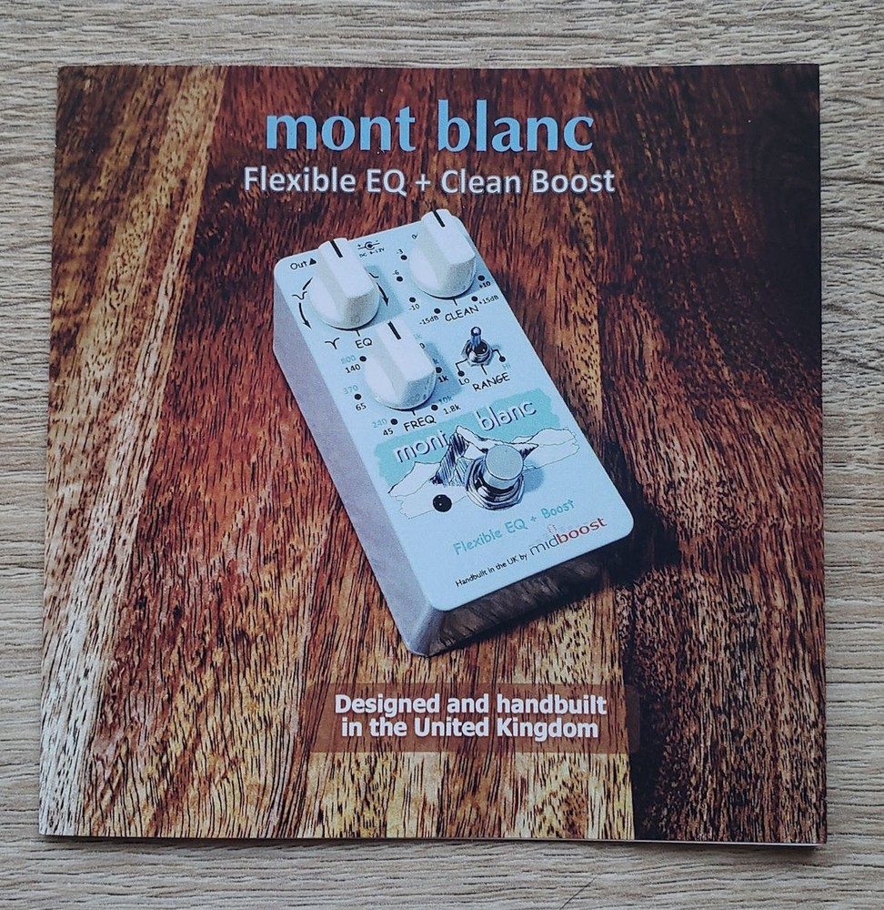 Handbuilt boutique semi-parametric EQ pedal with additional Clean Boost/Cut