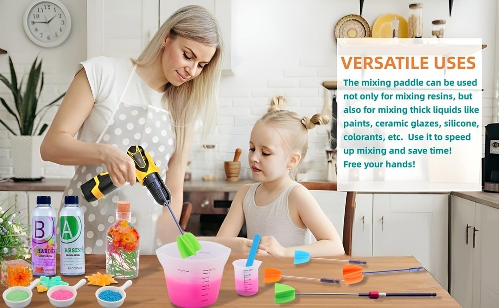 High-Quality 6 Pack Paint & Epoxy Mixer for Drill - Time-Saving Mixing Solution