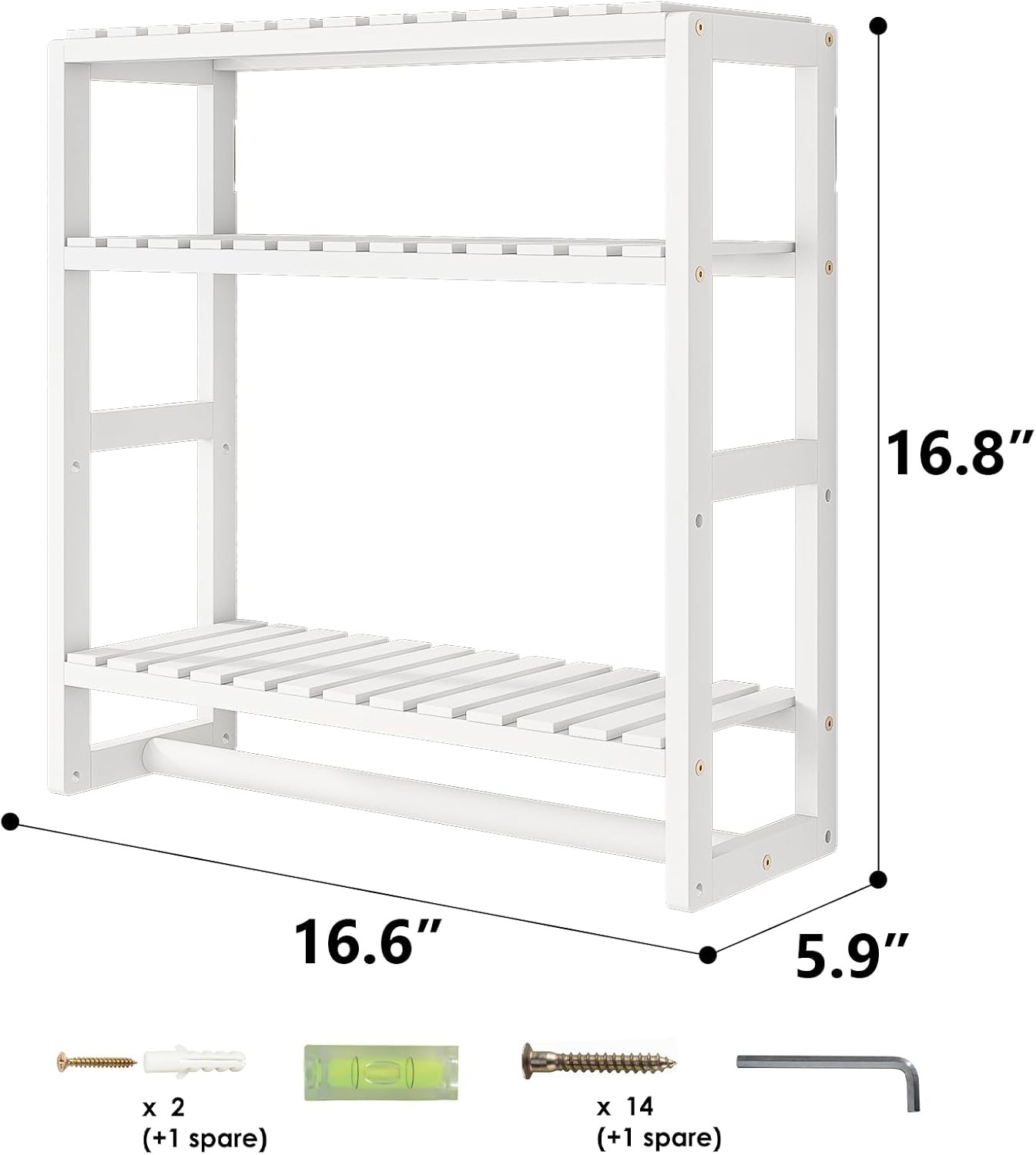 Over The Toilet Storage Bathroom Shelves Wall Mounted 3 Tier Space Saver Corner