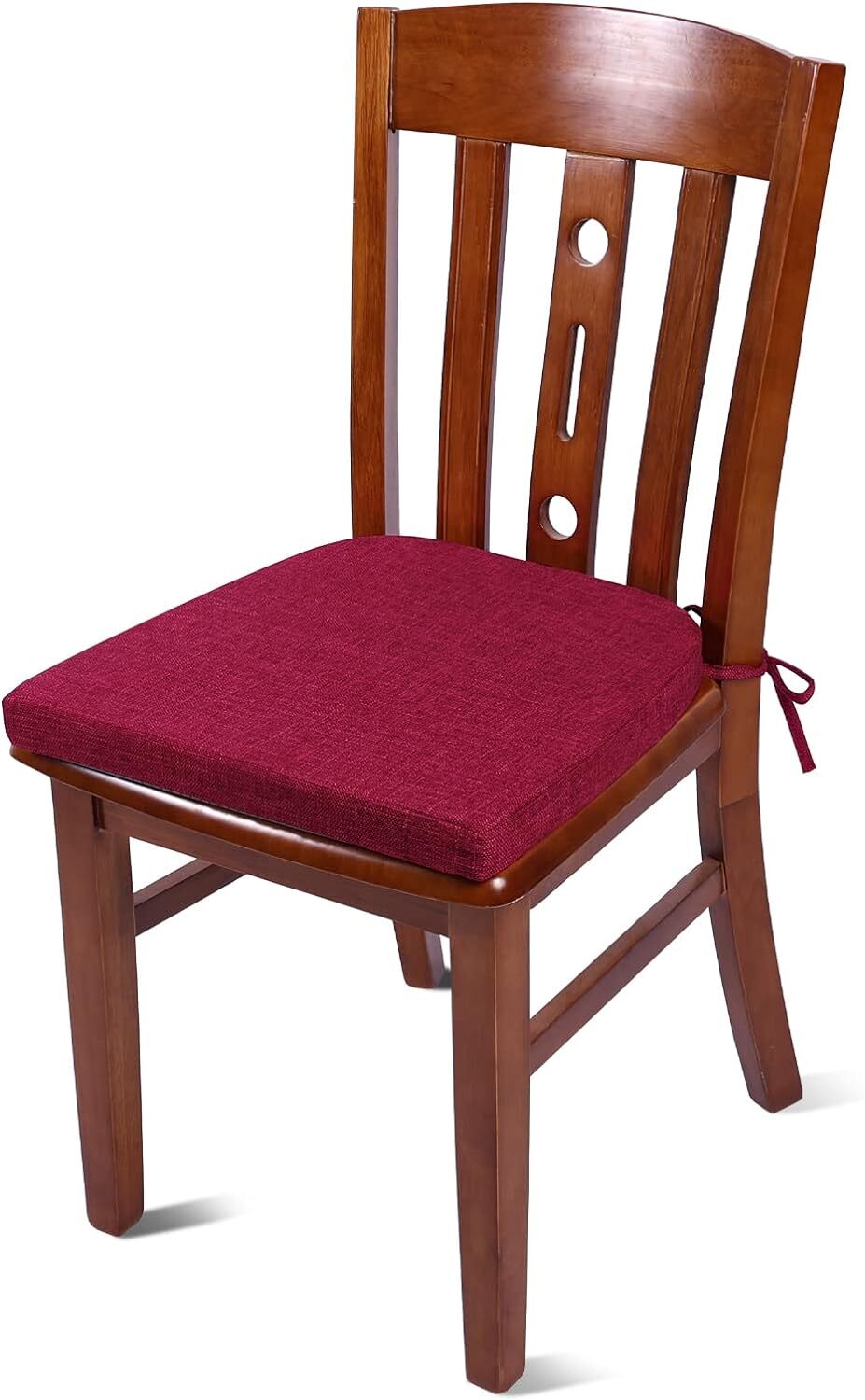 Shinnwa Chair Cushion with Ties for Dining Chairs 17*16.5" Non Slip Machine Wash