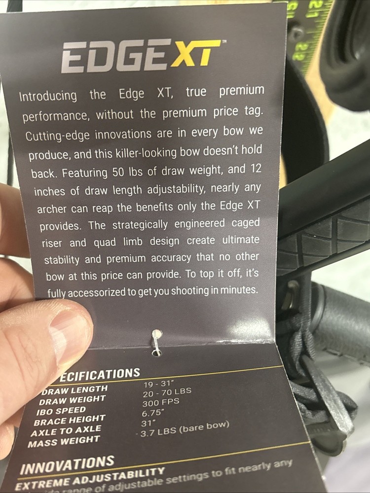 Diamond Archery - Edge XT - Black - LH - Bow Package