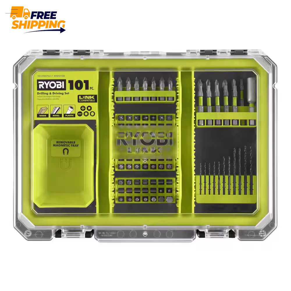Drill & Drive Set (101-Piece) with Mag Tray, Tool Inserts, and LINK 💪
