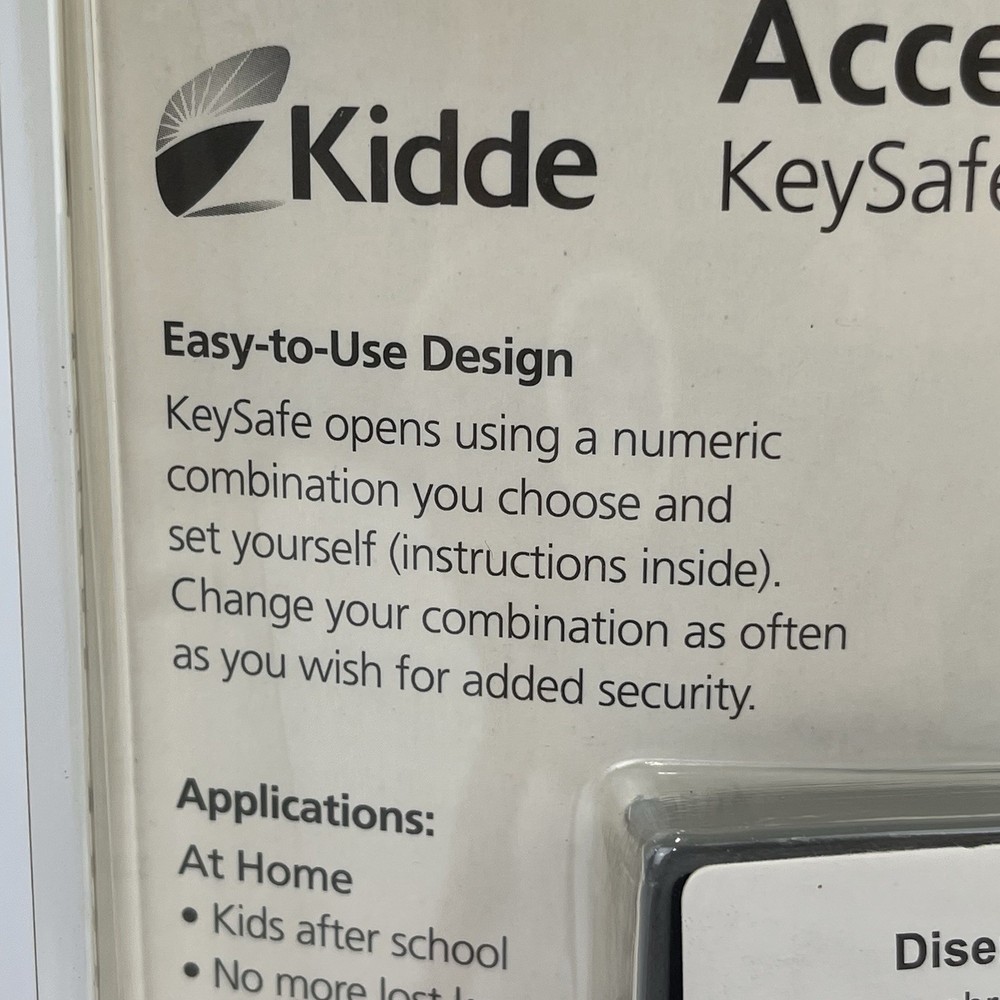 NEW Kidde Access Point Spare 5 Key Storage Push Button Combination Lock Titanium