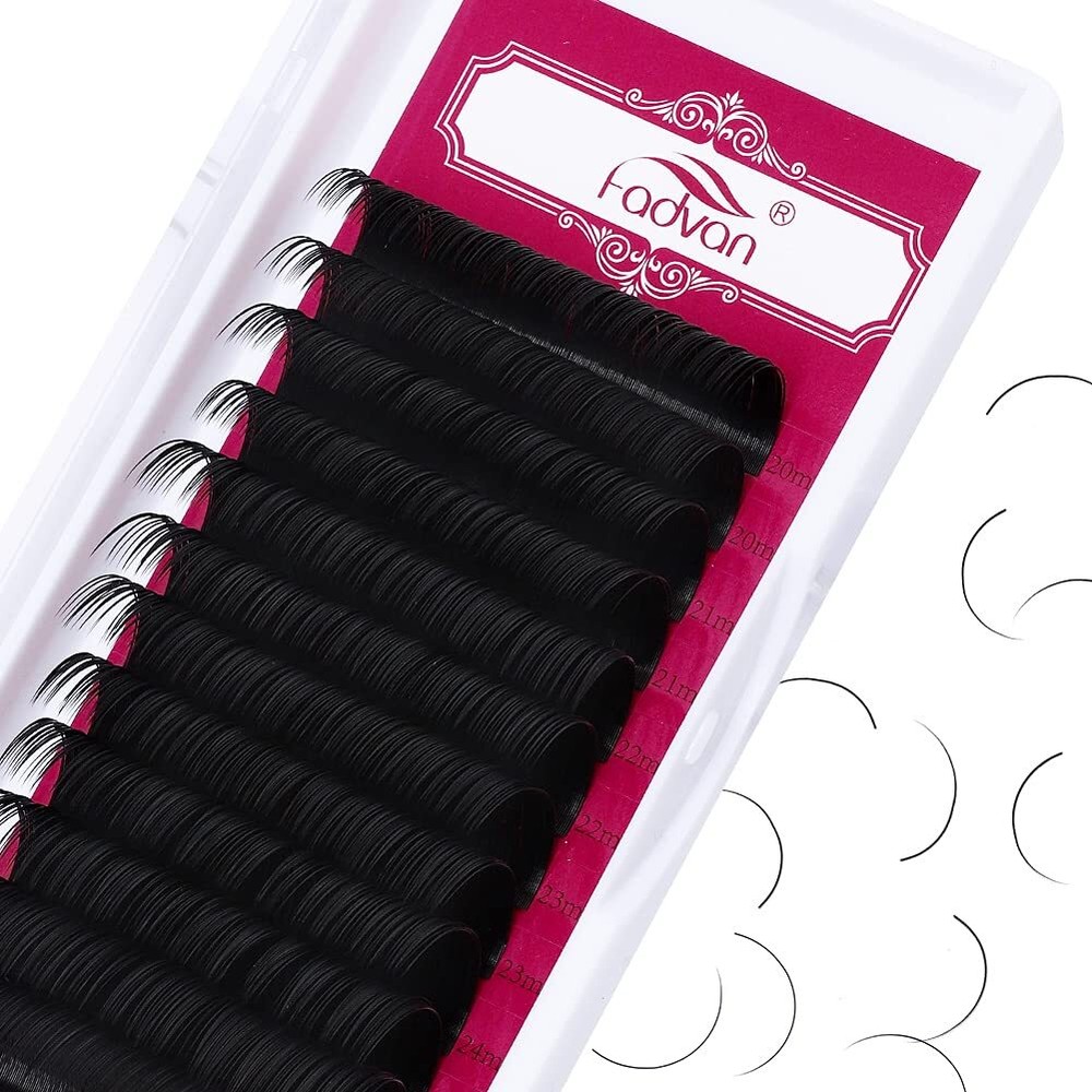 D Curl 0.10mm 20-25mm Mixed Silk Eyelash Extensions