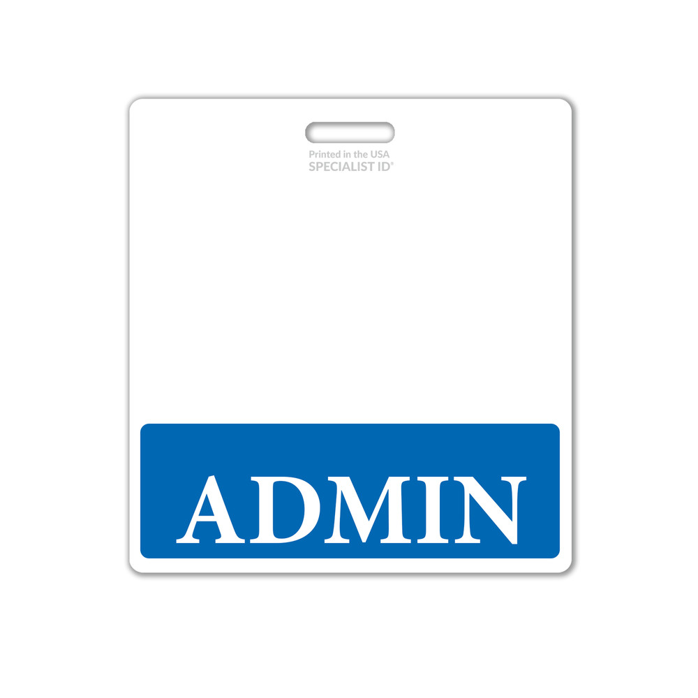 5 Pack - Admin Badge Buddy Oversized Horizontal Extra Long ID Backer for Admins