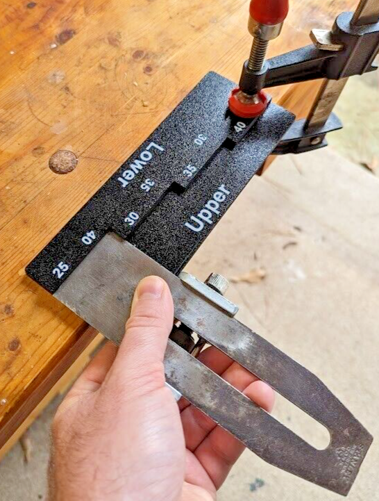 Plane & Chisel Sharpening Guide Jig (for Veritas Side-Clamping Honing Guide)
