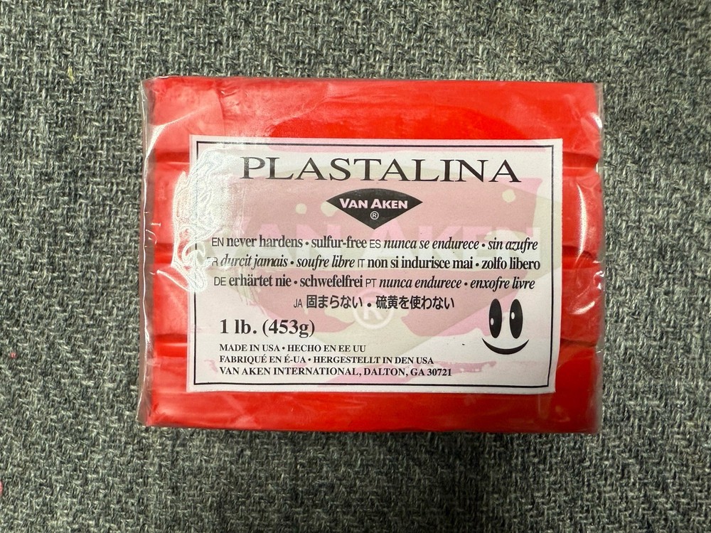 Plastalina Red Modeling Clay 1lb New