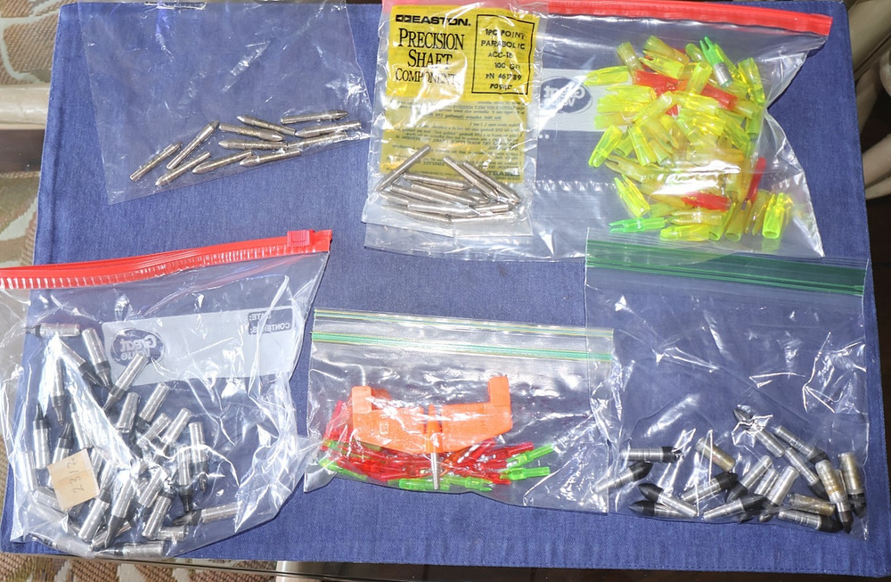 Micellaneous Archery Points,Inserts,and Knocks for Building Your Own Arrows