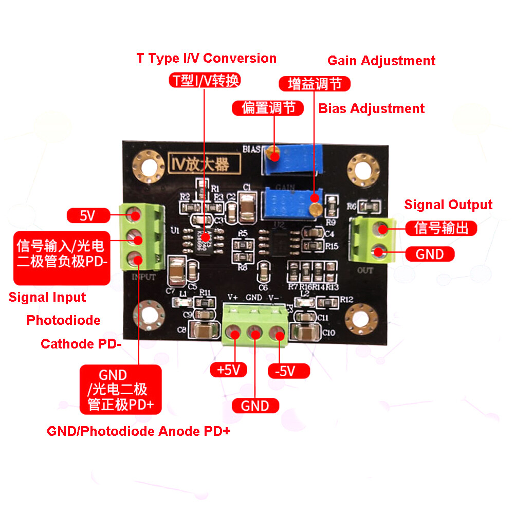 IV Conversion Amplifier Voltage Signal Amplifier Module Current To Voltage