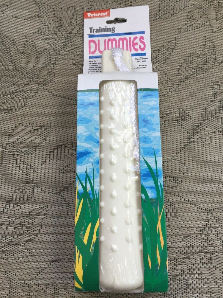 New Petcrest Training Plastic White Floating Dummies with Throw Rope 11x2  *