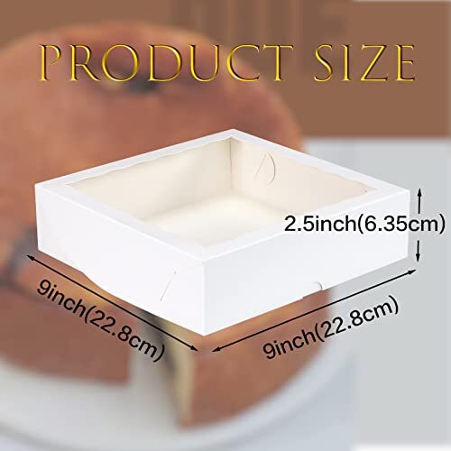 14pcs 9x9x2.5 Inches Bakery Boxes with Window Pie Boxes Breakable Heart Boxes...