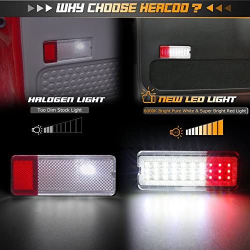 LED Interior Door Light Premium Reflector Door Panel Courtesy White & Red