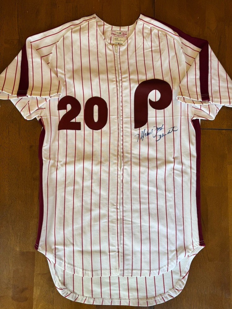 Mike Schmidt Full Name Signed Autographed Mitchell & Ness Jersey JSA COA