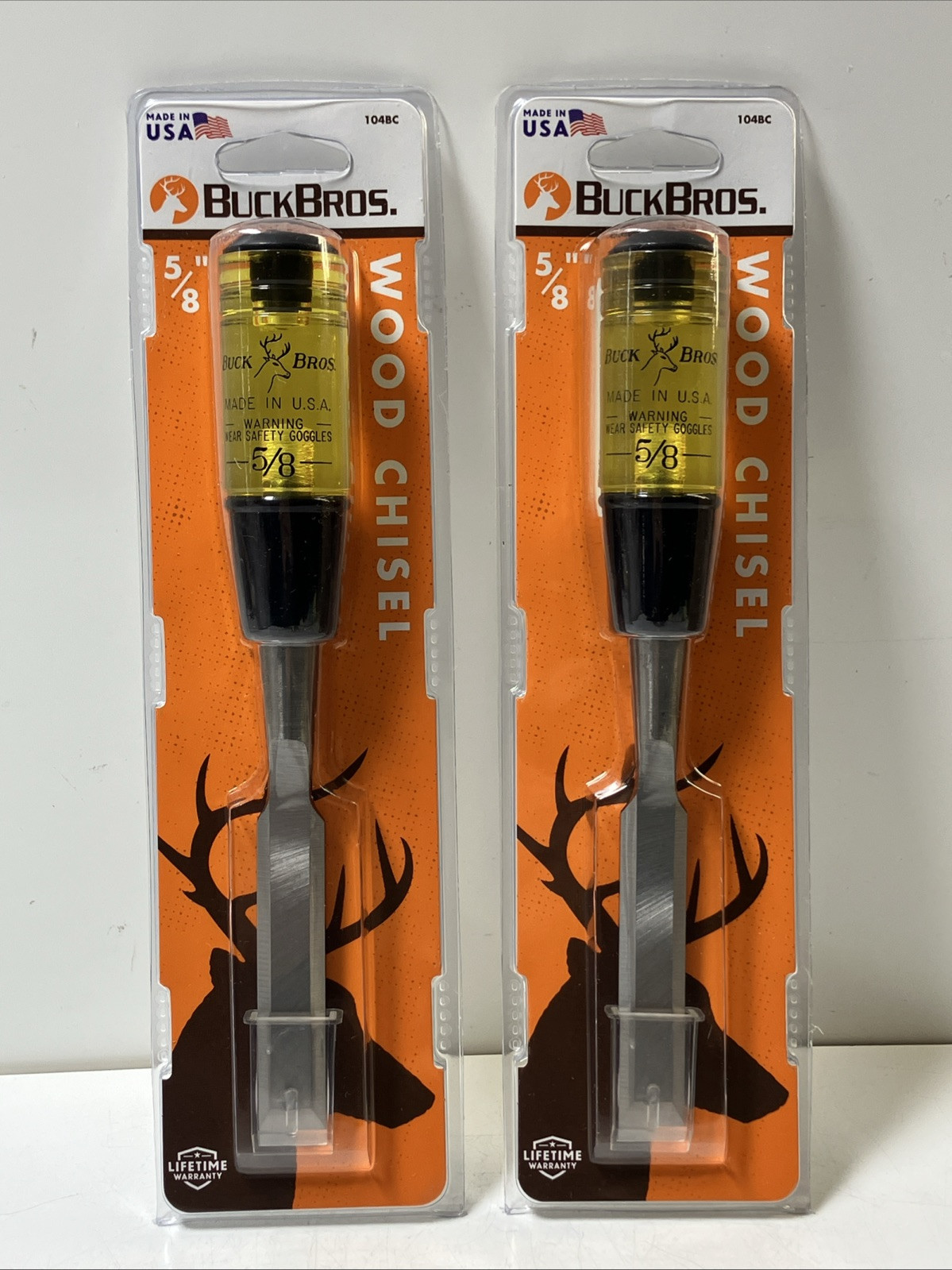 Lot Of (2) Buck Bros Professional 5/8" Wood Chisel 104BC