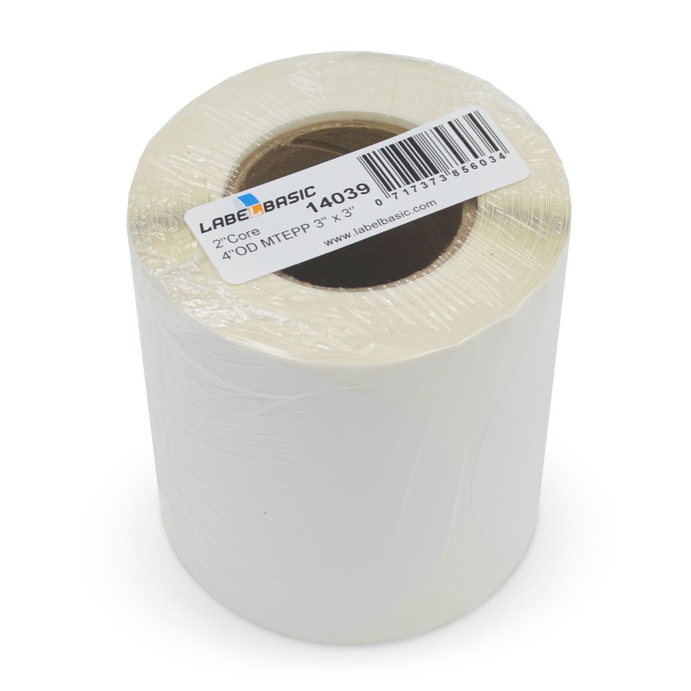 Labels for Epson CW-C4000 Printer 3" Circle 350 Matte Polypropylene Labels Pe...