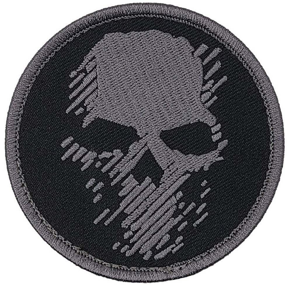 Ghost Skull Recon Wildlands Embroidered Morale Patch | 2PC HOOK BACKING 3"x3"