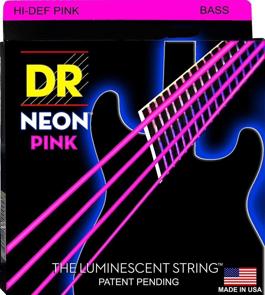 DR Bass Strings Neon Pink NPB-45 45-105 Medium