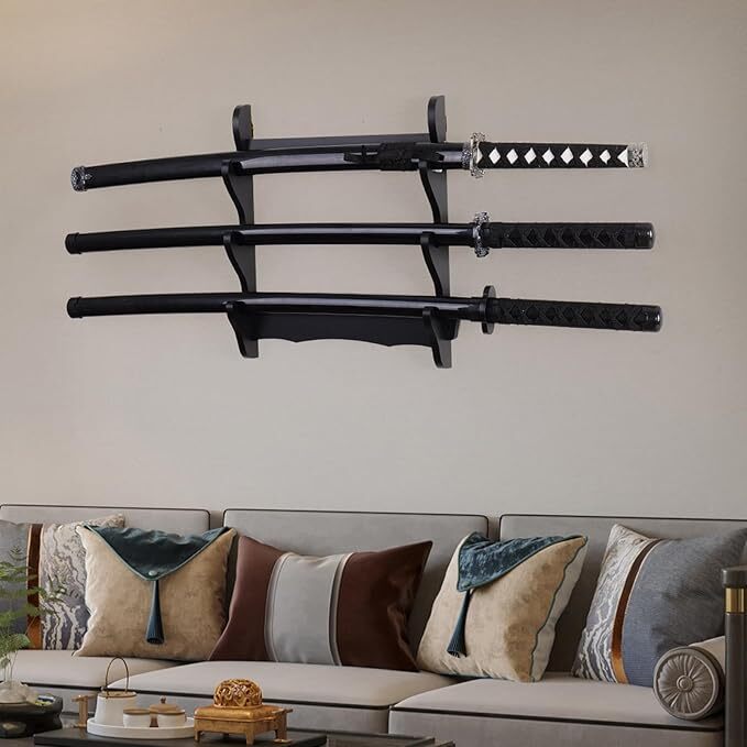 Three Tier Wall Mount Sword Katana Display Stand