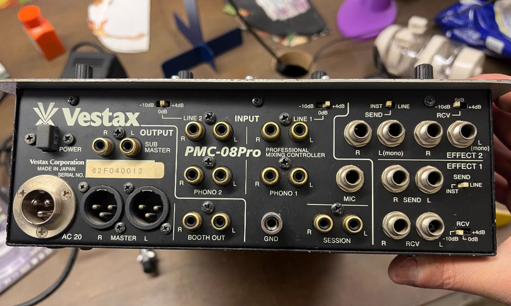 1pcs Vestax PMC-08 Pro Mixing Console