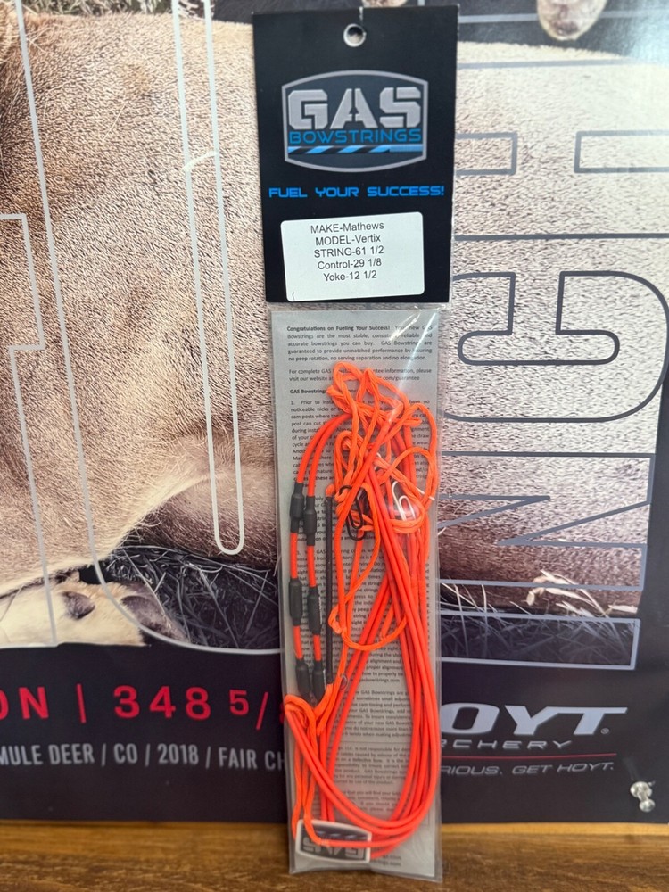 Gas Bowstrings Mathews VERTIX Bowstring And Cable Set W/ Speed Nocks Flo Orange